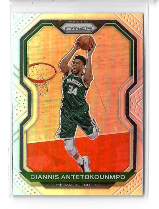 GIANNIS ANTETOKOUNMPO 2020-21 Panini Prizm #111 Silver Refractor MILWAUKEE BUCKS