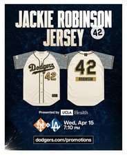 🔵   JACKIE ROBINSON JERSEY SIZE M -  DODGERS SGA 4/15/26 - UNOPENED 🔵