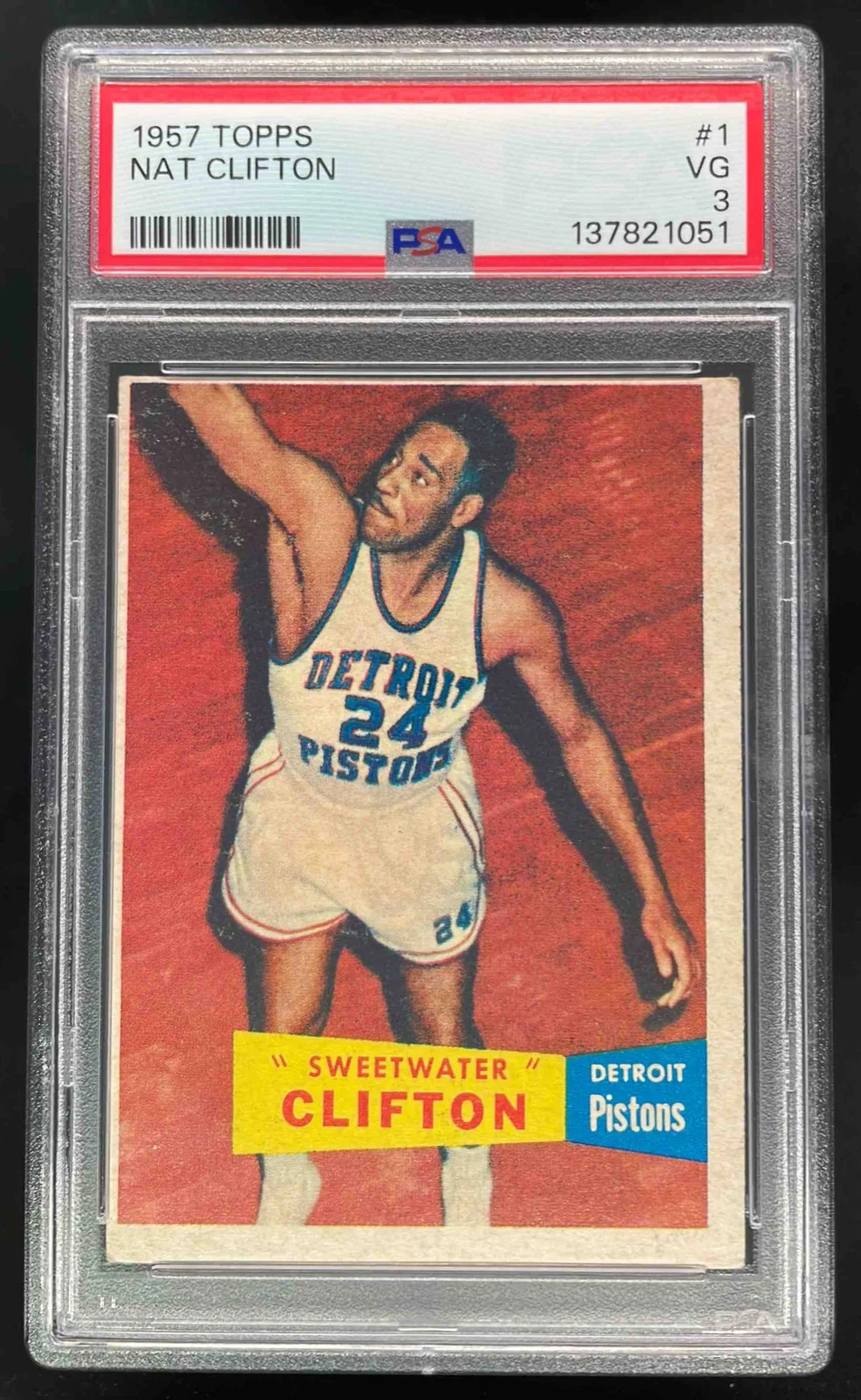 1957-58 Topps 1957 Topps #1 "Sweetwater" Clifton RC PSA 3