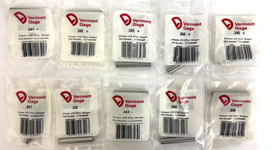 VERMONT GAGE PIN GAGE  CHOOSE SIZES .341 .342 .343 .344 .345  + OR -  PLUS MINUS