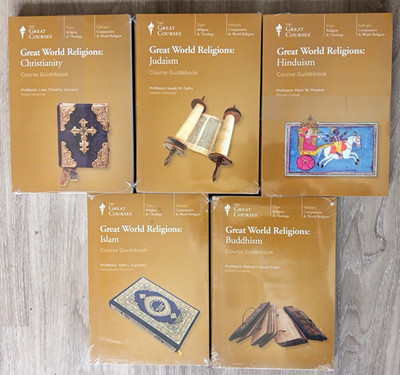 The Great Courses Great World Religions 5 DVD Lot New Sealed With Guidebooks