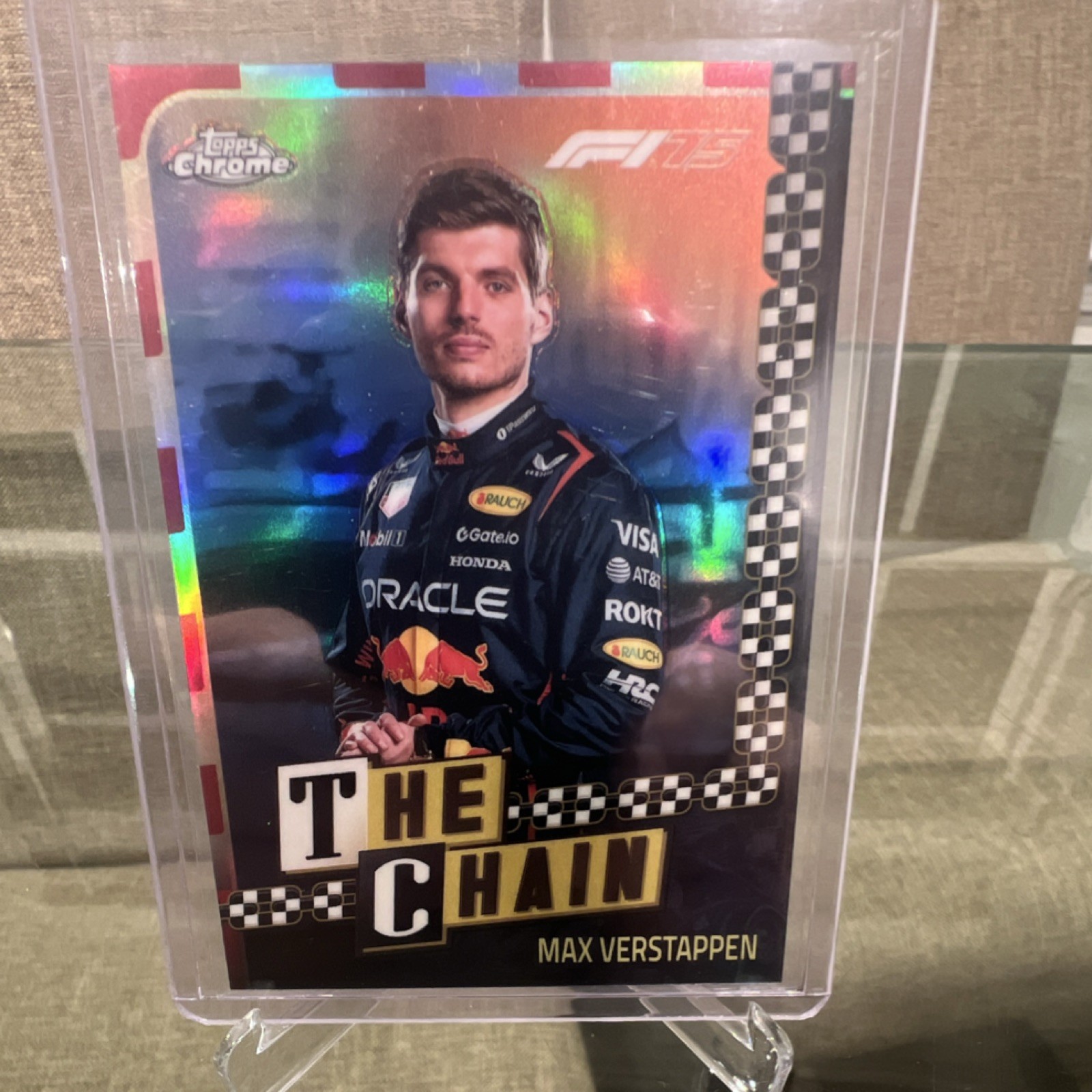 2025 Topps Chrome F1 Max Verstappen The Chain Oracle Red Bull Racing CH-1