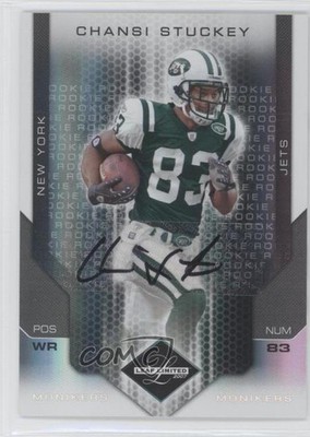 2007 Leaf Limited Monikers Silver 56/99 Chansi Stuckey #295 Rookie Auto RC 0f6