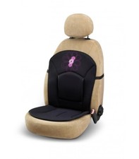 Schienale Coprisedile Anteriore per Auto "My Spring Flowers Nero con Fiore Rosa