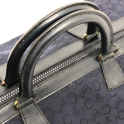 CELINE CMacadam Carriage vintage Hand Bag Duffle Bag Canvas/Leather Navy - Bild 10 von 16
