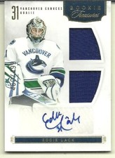 2011-12 Panini Rookie Anthology #126 Eddie Lack JSY AU RC /499