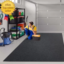 Garage Floor Matting 6.6X8.5 Feet Oil Absorbent Large Rubber Mat Waterproof Rubb
