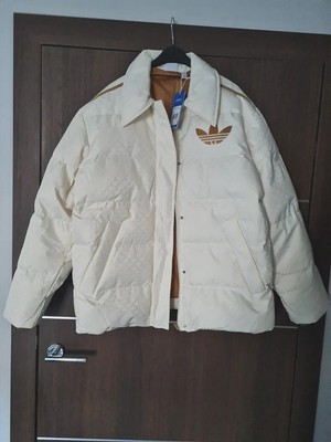 Adidas Originals 'adicolor 70s' unisex monogram puffer in off white Size  8/10