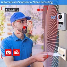 Campanello Video WIFI Wireless 1080p, Videocitofono 7" con Sd 32gb, Telecamera - Miniatura 6
