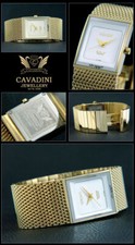 Cavadini Orologio Strapp Acciaio Inox Dorato Massiccio Milanese Cinturino 27mm