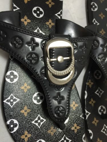 Brand New Women Black Flip Flops Sandals - 第 3/10 張圖片