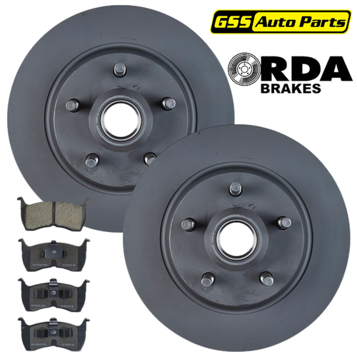 RDA Front Brake Disc Rotors (pair) & Brake Pads RDA132-RDB1108 SUITS ...
