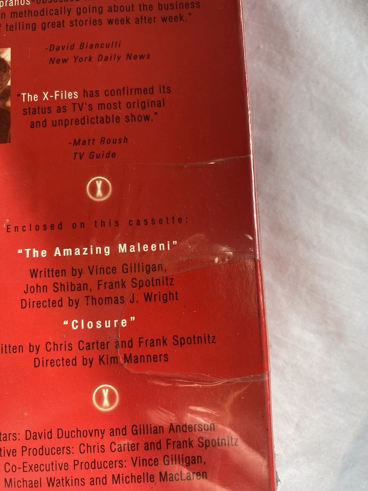 Rare Sealed The X Files For Your Consideration Emmy VHS FYC New Closure Maleeni - Image 3 of 3