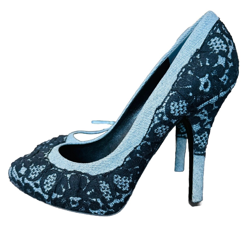 Dulce & Gabbana Lace Heels Size 38 Slightly Used eBay
