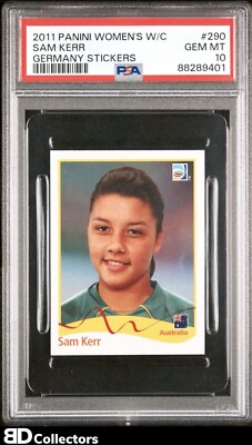 Sam Kerr Rookie Card SAME KERR ROOKIE PSA 10 #290 2011 Panini Women’s World Cup Germany ...