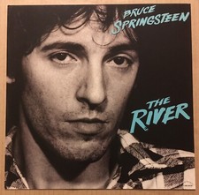 BRUCE SPRINGSTEEN Rare VINTAGE 1980 ORIGINAL PROMO POSTER FLAT of River CD 12x12