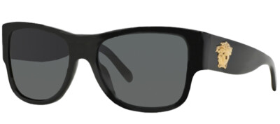 RARE New VERSACE Gold Medusa Black Grey Square Designer  display picture 2