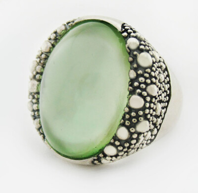 Michael Dawkins GENUINE STARRY NIGHT GREEN GEMSTONE RING .925 S SILVER * NWT *