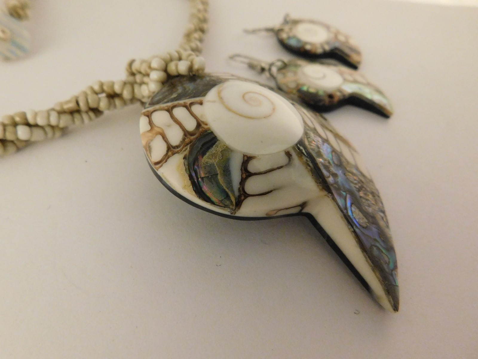 ARTISAN HANDCRAFTED SHELL ABALONE MOP INLAID PEND… - image 7