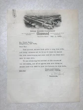 Weir Stove Company Glenwood Taunton MA Mass 1923 Vintage Letterhead MBE69