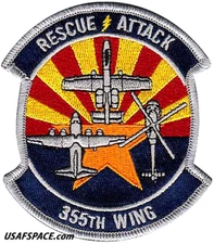 USAF 355TH FIGHTER WING- RESCUE-ATTACK-Davis-Monthan AFB, AZ- ORIGINAL VEL PATCH