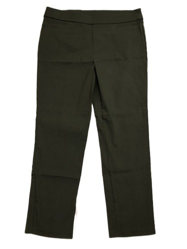 NWOT Briggs Women's Pull On Casual Pants 16W Olive Green Stretch 38x30