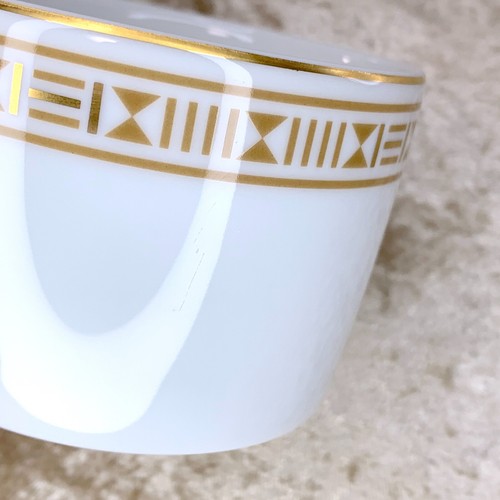 Hermes Paris Tea Cup & Saucer Egee Soleil Gold and Platinum 2 Sets with Case - Picture 13 of 17