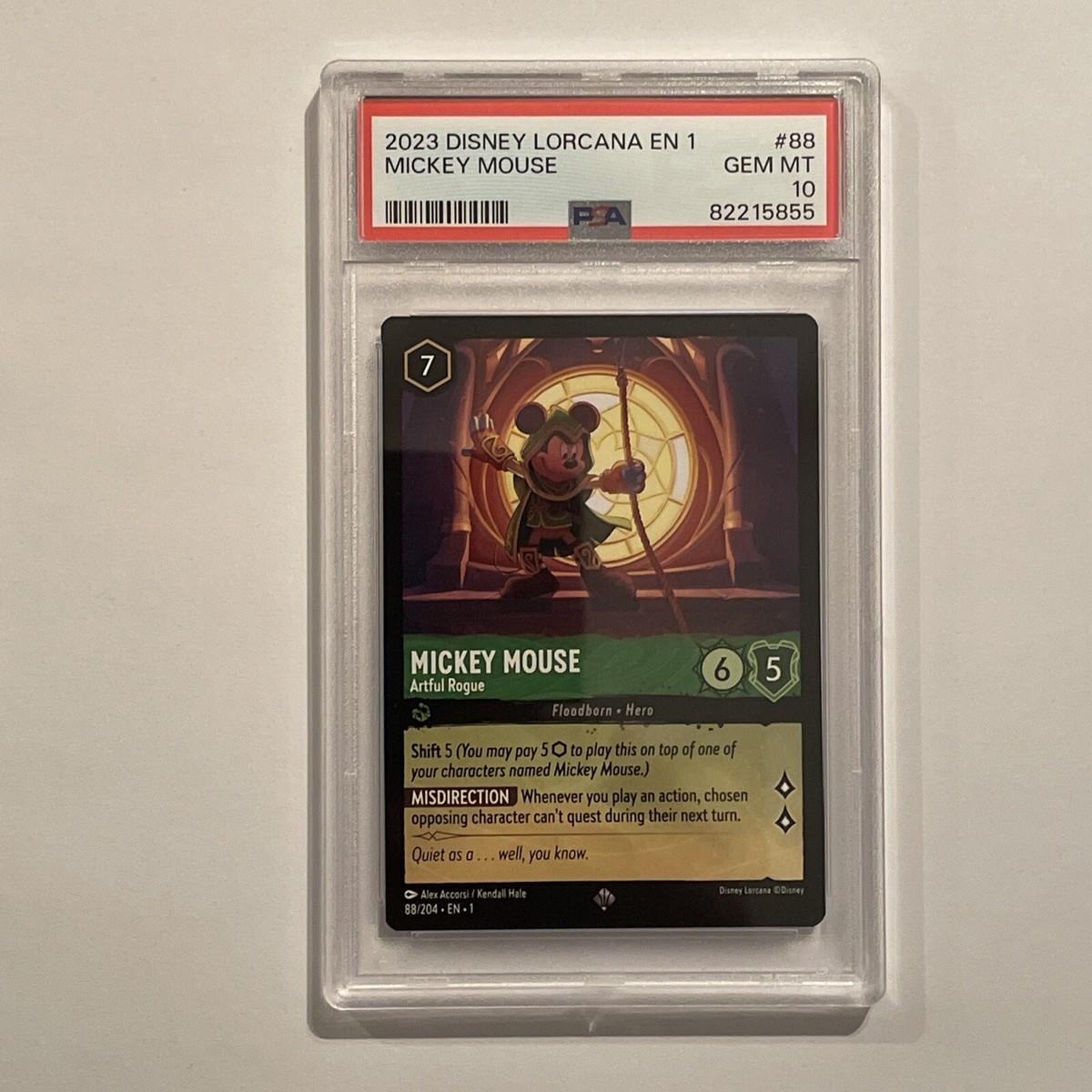 2023 DISNEY LORCANA EN 1 MICKEY MOUSE #88 PSA 10 GEM MINT 2023 DISNEY LORCANA EN 1 MICKEY MOUSE #88 PSA 10 GEM MINT