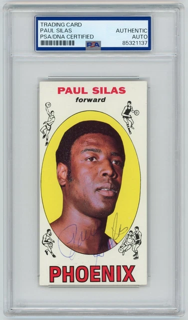 1969 TOPPS PAUL SILAS #61 HANDSIGNIERT PSA / DNA CERTIFIED AUTO SIGNED