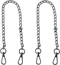 Sowaka 2 Pcs Metal Bag Chain Strap 15.7 Inch Long Purse Strap Extender Bag