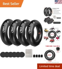 -Round 13x5.00-6 Tire Tube Kit - Heavy Duty for Go-Karts and Yard Equipment