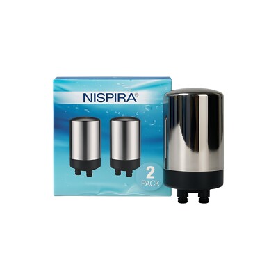 Nispira Water Filter for Brita Complete Systems Silver 36311 FF-100 FR-200, 2 Pk