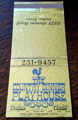 Vintage Matchbook: The Country Dinner Playhouse, Dallas, TX