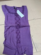Mittelalter Bluse lila Größe XXXL