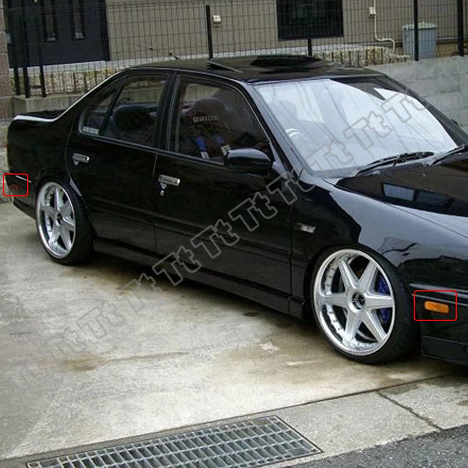 4x Smoked LED Front & Rear Bumper Side Marker Lights For 1991-2002 Infiniti G20 - Image 4 of 4