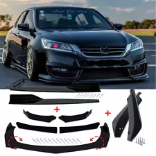 Coupe Sedan Car Front Bumper Lip Spoiler Splitter Body Kit Blk For HONDA ACCORD