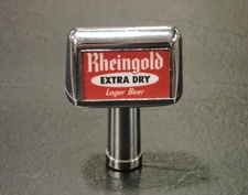 Rheingold Lager Beer, Liebmann Breweries, Brooklyn, NY  Metal Tap Handle, Knob
