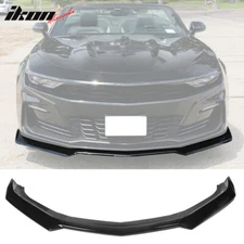 Fits 16-24 Chevy Camaro Front Bumper Lip 1LE Style Spoiler Gloss Black Splitter