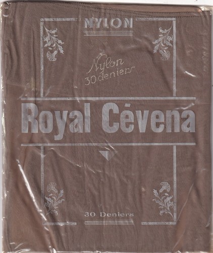 Bas Nylon Couture Crest Beige Taille 4 15 Deniers Fully Fashioned Fabriqué France