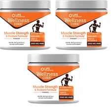 Life Extension Wellness Code Muscle Strength Restore Formula 3X3.3oz HMB 3000mg