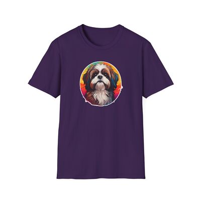 Loving Shih Tzu Graphic Tee, Dog Lovers Cotton T-Shirt