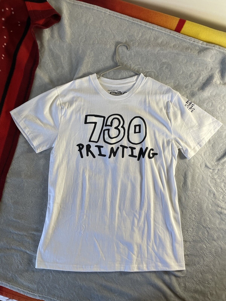 730 Printing Launch 001 Tee Shirt White Size Large 2023 | eBay