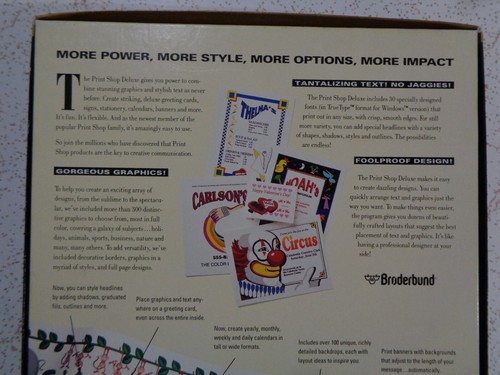 1993 Broderbund Print Shop Deluxe for Windows Complete Box Vintage - Picture 7 of 12