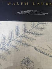 Ralph Lauren Home King Duvet Cover Genevieve Blue Cotton New
