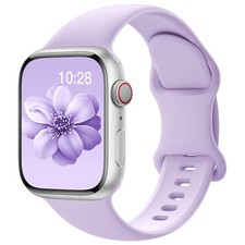 Sport Silicone Band 44mm/45mm/46mm/49mm/42mm series 3 2 1 , Light Purple