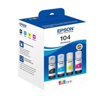 Epson Original Ecotank 104 NachfüLltinte - 4Er Multipack (C13T00P640)