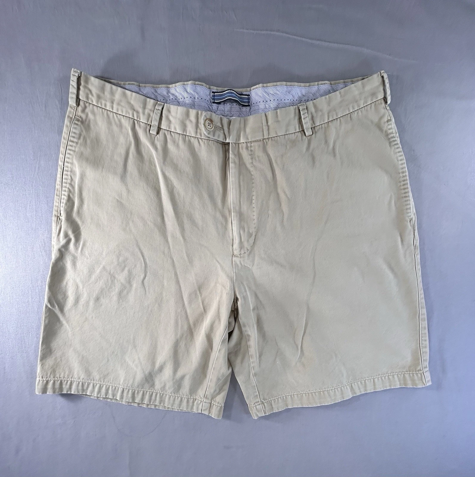 Peter Millar Shorts Mens 38 Soft Touch Twill Khaki Pima Cotton Beige