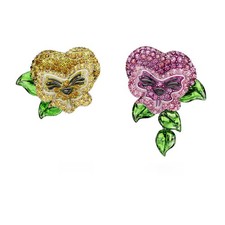 New In Box Alice in Wonderland stud earrings Rhodium Plated 5689488