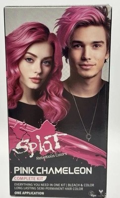 Splat | Complete Kit | Hair Dye | Semi-Permanent | Long Lasting | Pink Chameleon