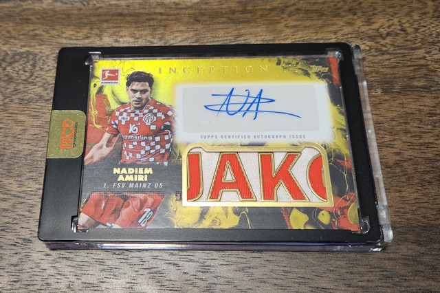 Topps Bundesliga Inception Nadiem Amiri 1/1 🔥 Mainz 05 Auto Patch Jako